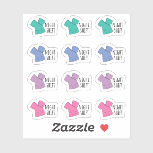 Nachtdienst Herinnering Verpleegkundige Doctor Scr Sticker (Vel)
