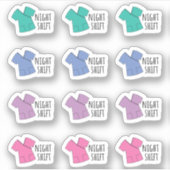 Nachtdienst Herinnering Verpleegkundige Doctor Scr Sticker (Voorkant)