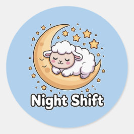Nachtdienst Ronde Sticker
