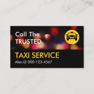 Nachtdienst Taxi Dienst Visitekaartje