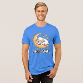 Nachtdienst Tri-Blend Shirt (Voorkant volledig)