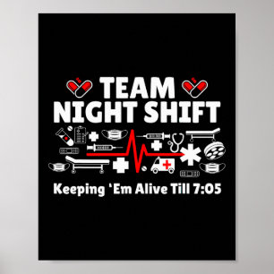 Nachtdienst Verpleegkundige Life RnN CNA Gezondhei Poster