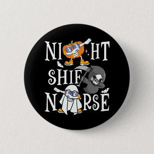Nachtdienst Verpleger Ronde Button 5,7 Cm