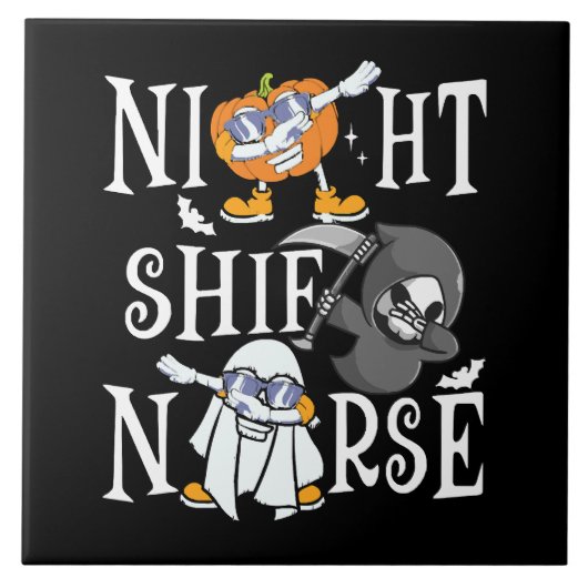 Nachtdienst Verpleger Tegeltje (Voorkant)