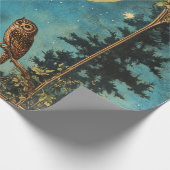 NACHTDIER VOLLE MAAN EN STERRENNACHT CADEAUPAPIER (Hoek)