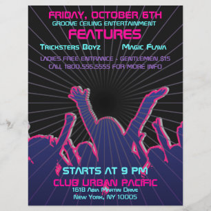 Nachtdiscodans Rave Template Flyer