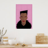 Nachtdiscotheek geïnspireerde originele icoon ontw poster (Keuken)