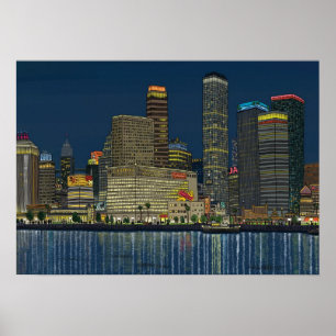 NACHTE GROTE STAD POSTER