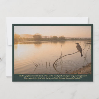 Nachtegaal bij dageraad—Psalm 98:4–5 Bijbelse Kuns Kaart