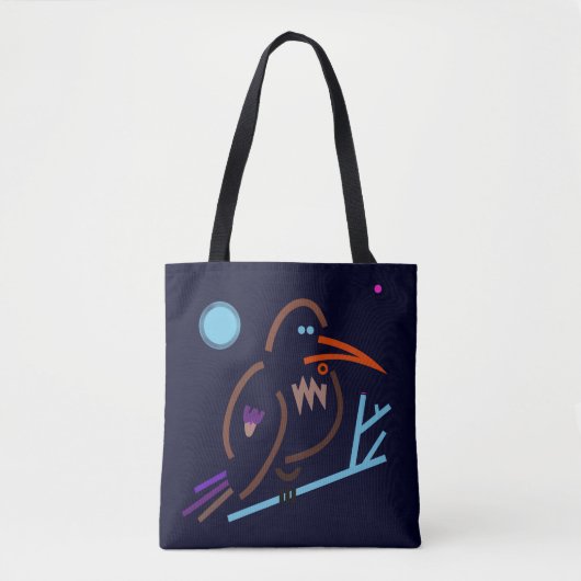 nachtegaal Modern Art Canvas tas - smilelines (Voorkant)