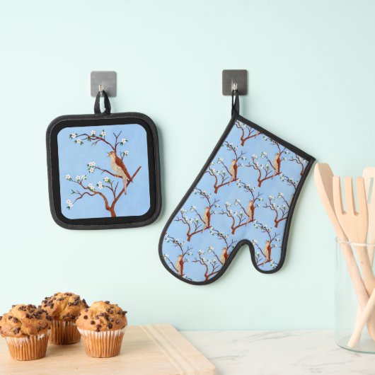 Nachtegaal Ovenwant & Pannenlap Set (Insitu(Ophanging))