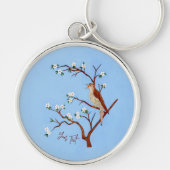 Nachtegaal rond sleutelhanger (Voorkant)