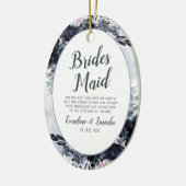 Nachtelijk Bloemen naar het bruidsmeisje Quote Keramisch Ornament (Links)