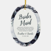 Nachtelijk Bloemen naar het bruidsmeisje Quote Keramisch Ornament (Voorkant)