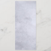 Nachtelijk Bloemen Navy Blauw Chic Waterverf Diner Menu (Achterkant)