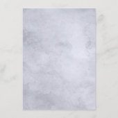 Nachtelijk Bloemen Navy Blauw Chic Waterverf Diner Menu (Achterkant)