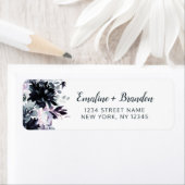 Nachtelijk Bloemen Stoffig Blauw Bruiloft Retourad Etiket (Insitu)