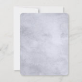 Nachtelijk Bloemen Stoffig Blauw Diamant Bruiloft Kaart (Achterkant)