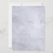 Nachtelijk Bloemen Stoffig Blauw Diamant Lijst Bru Kaart (Achterkant)