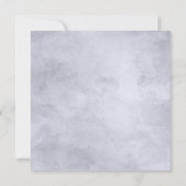 Nachtelijk Bloemen Stoffig Blauw Vierkant Bruiloft Kaart (Achterkant)