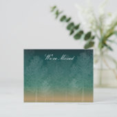 Nachtelijk bos We hebben ons verplaatst Aankondigingskaart (Staand voorkant)