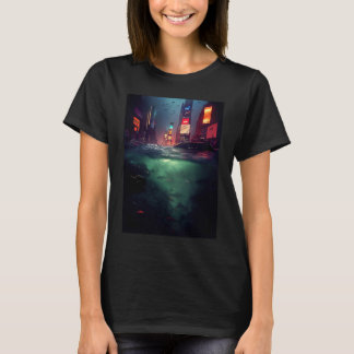 Nachtelijk Bovenaan Het Oppervlak Is Times Square T-shirt