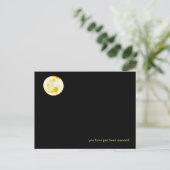 Nachtelijk briefkaart maan, klonen, grappige strip (Staand voorkant)