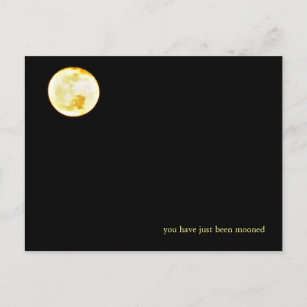 Nachtelijk briefkaart maan, klonen, grappige strip