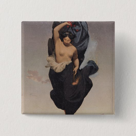 Nachtelijk, c.1850-55 vierkante button 5,1 cm (Voorkant)