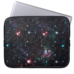 Nachtelijk galaxy Space PrintNaadloos patroon in h Laptop Sleeve