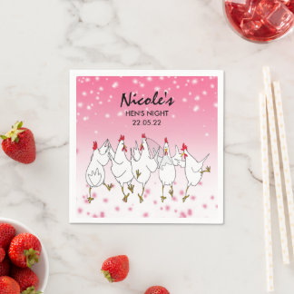 Nachtelijk gepersonaliseerd roze pink napkin-papie servet