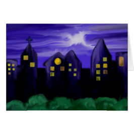 Nachtelijk hemelgeschilderd wenskaart