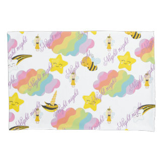 Nachtelijk kussen hoesje met leuke kinder elemente kussensloop