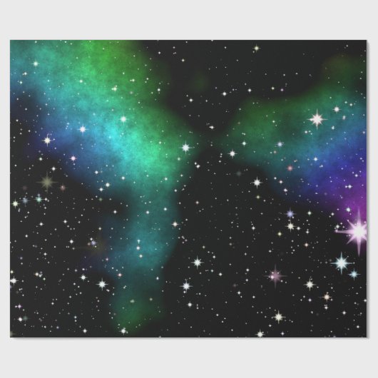 Nachtelijk rondpakpapier voor de sterren cadeaupapier (Vlak)