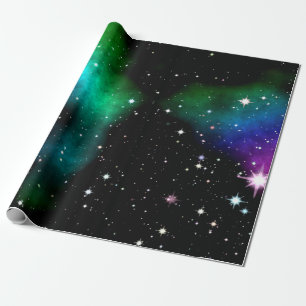 Nachtelijk rondpakpapier voor de sterren cadeaupapier