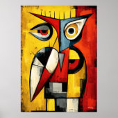 Nachtelijk Signaal  Hedendaagse Abstracte Expressi Poster (Voorkant)