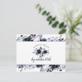 Nachtelijk stoffig blauw bruiloft maaltijd keuze R Briefkaart (Staand voorkant)