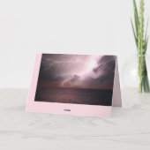 Nachtelijk Storm bij Zee Bliksemnotitie / Wenskaar Kaart (Achterkant)