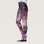 Nachtelijk straatracen in Vibrant City Leggings (Links)