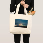 Nachtelijk Uitzicht Aso Night Zee Clouds Japan Kum Grote Tote Bag (Voorkant (product))