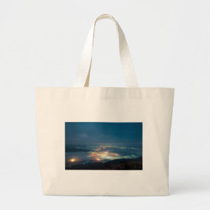 Nachtelijk Uitzicht Aso Night Zee Clouds Japan Kum Grote Tote Bag