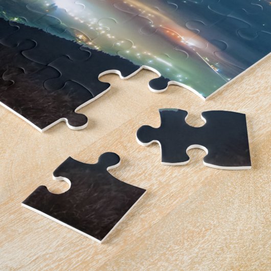 Nachtelijk Uitzicht Aso Night Zee Clouds Japan Kum Legpuzzel (Zijkant)