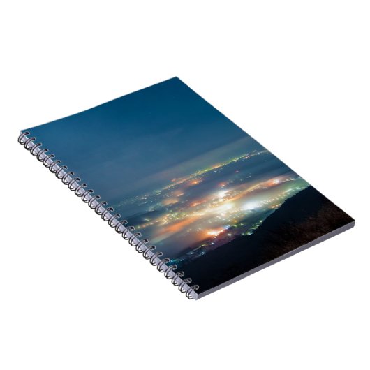 Nachtelijk Uitzicht Aso Night Zee Clouds Japan Kum Notitieboek (Rechterzijde)