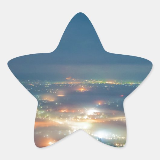 Nachtelijk Uitzicht Aso Night Zee Clouds Japan Kum Ster Sticker (Voorkant)