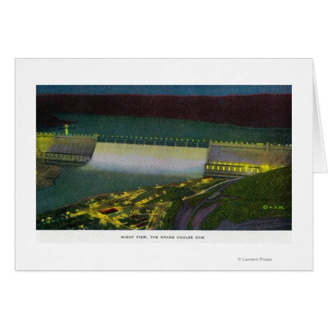 Nachtelijk Uitzicht, Grand Coulee Dam (Voorkant Horizontaal)