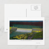 Nachtelijk Uitzicht, Grand Coulee Dam Briefkaart (Voorkant / Achterkant)