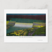 Nachtelijk Uitzicht, Grand Coulee Dam Briefkaart (Voorkant)
