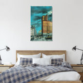 Nachtelijk Uitzicht Kearney St bij Chronicle Bldg Canvas Afdruk (Insitu (Slaapkamer))