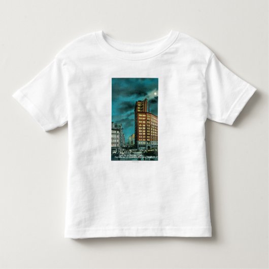 Nachtelijk Uitzicht Kearney St bij Chronicle Bldg Kinder Shirts (Voorkant)