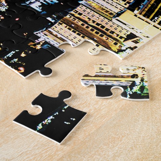 Nachtelijk uitzicht van Caracas City Legpuzzel (Zijkant)